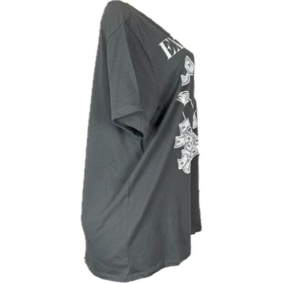 Hasbro L Gray Crew Neck Monopoly Expensive Taste Money Graphic Short Sleeve Tee - Picture 3 of 6